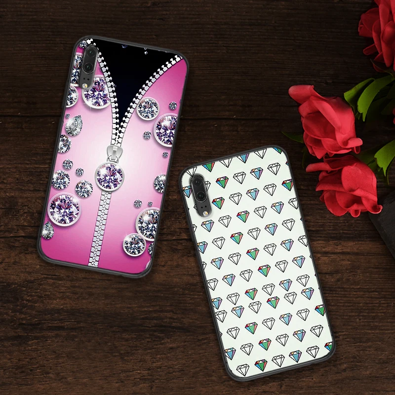 Для huawei P8 P9 Mini P10 P20 2019 P30 LITE P Smart Z 2018 Pro Чехол для телефона Корпус Bling blling Gold sand Diamond