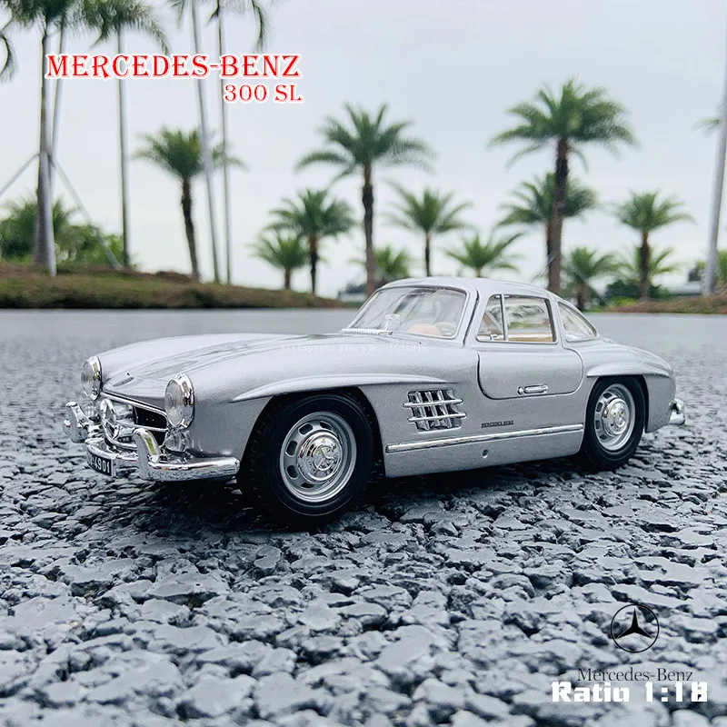 Модель автомобиля Bburago 1/18 1954 Mercedes-Benz 300SL из сплава в стиле ретро классическая