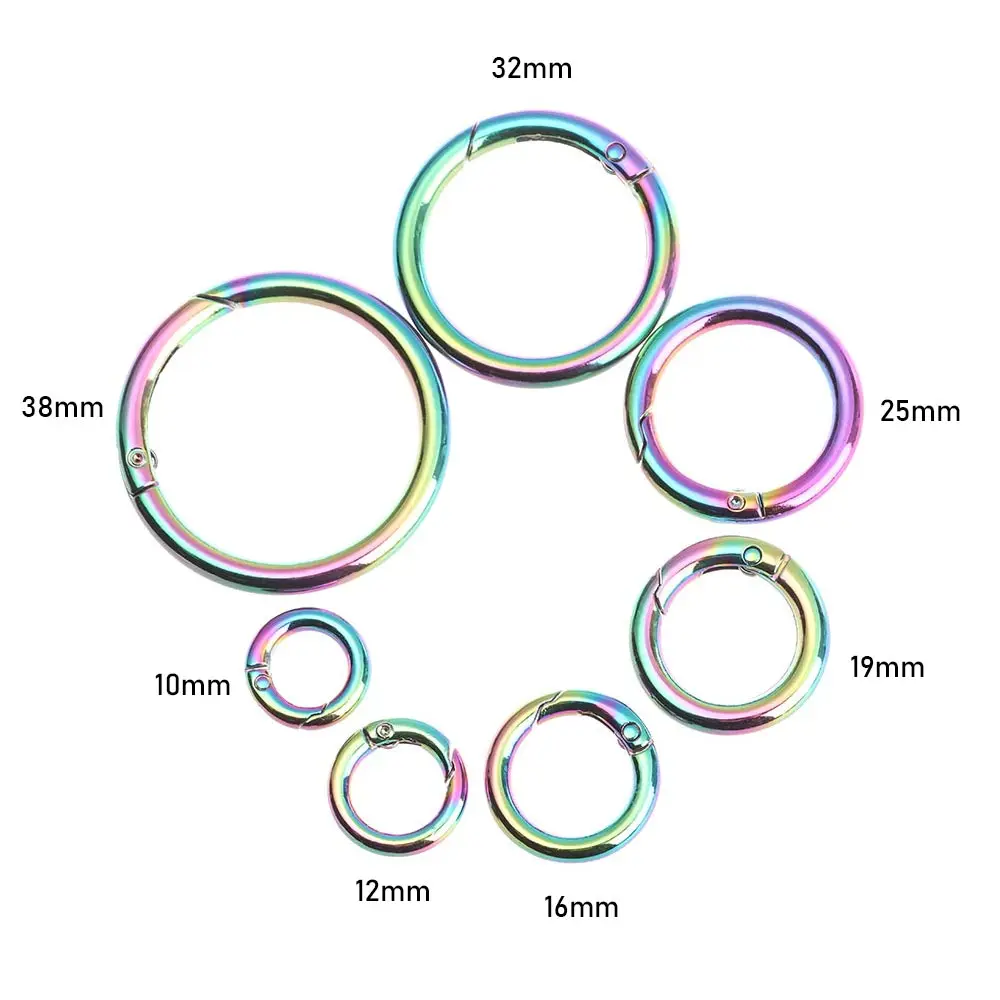 

Metal Spring Gate O Ring Openable Keyring Leather Bag Belt Strap Buckle Dog Chain Snap Clasp Clip Trigger Luggage Leathercraft