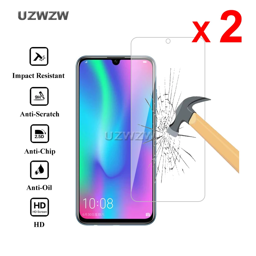 2 шт для huawei Honor 10 lite Premium 2.5D 0,26 мм Закаленное стекло-экран протектор для huawei Honor 10 lite Защитная стеклянная пленка