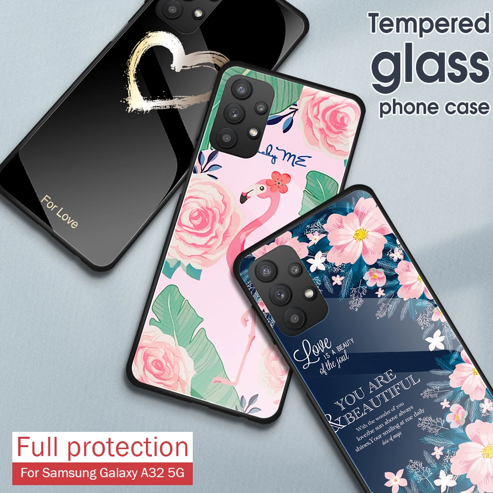 

Ultra-thin Planet Phone Case For Galaxy A 52 72 32 42 M62 F62 Tempered Glass Case For Samsung S21 S20 Plus Ultra FE Cover Coque