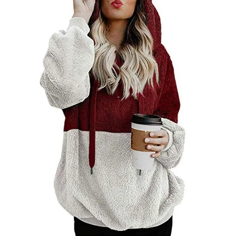 

New Print Sweatshirts Pullover Women Casual Hooded Warm Tops Lady Sweatshirt Hoodies