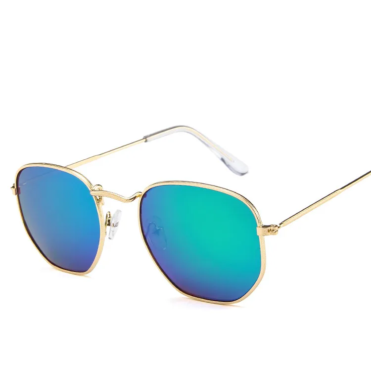 

Fashion Sunglasses Women Brand Designer Small Frame Polygon Clear Lens Sunglasses Men Vintage Sun Glasses Hexagon Metal Frame