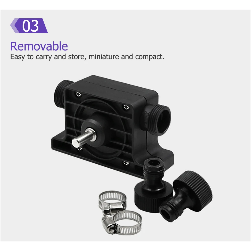 Портативный черный электрический сверлильный насос дрель ABS самовсасывающий