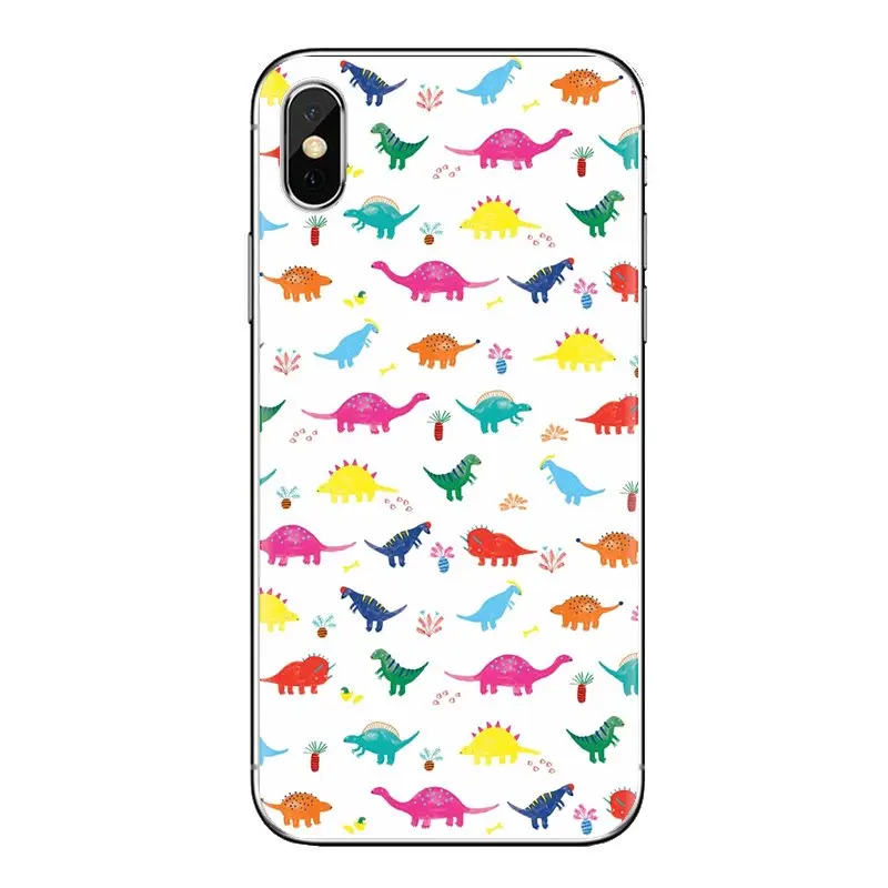 Soft Transparent Cases Covers For Samsung Galaxy J1 J2 J3 J4 J5 J6 J7 J8 Plus 2018 Prime 2015 2016 2017 kawaii Dinosaurs pattern |