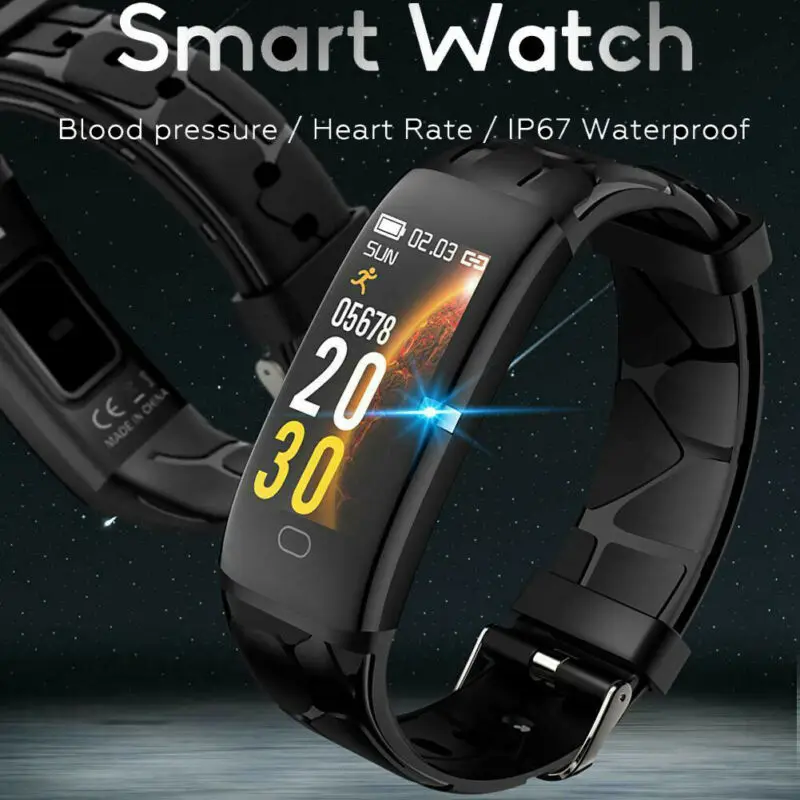 

New Men Sport Smart Watch Bracelet Wristband Heart Rate Blood Pressure Monitor Fitness Tracker Waterproof For iOS Android