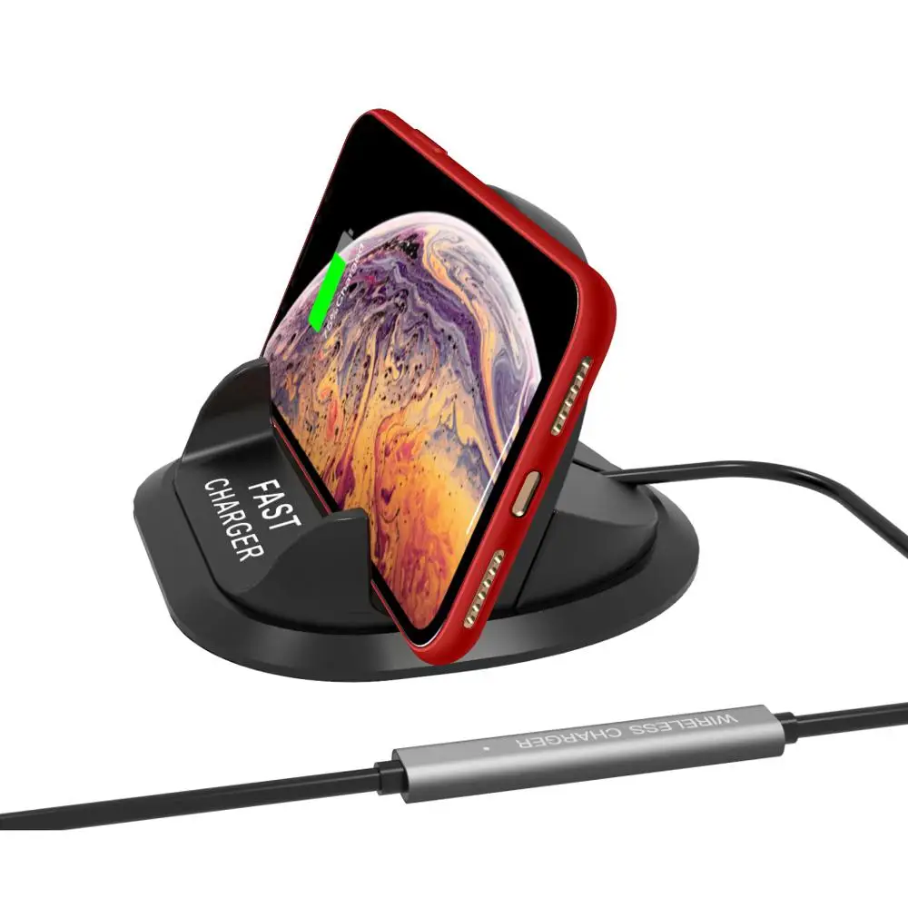 Цифровой HUD 10 Вт Быстрое беспроводное зарядное устройство Qi PowerWave подставка для