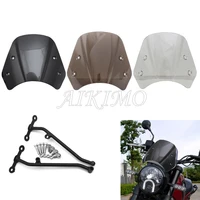 motorcycle headlight windshield fairing windscreen wind deflector kit for benelli leoncino 500 new style