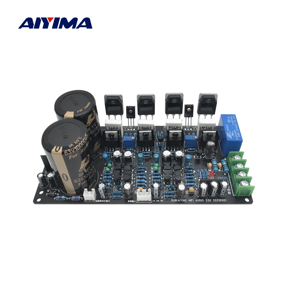 150w + 150 de Alta Aiyima Onsemi Tubo Placa Amplificador Fidelidade Duplo Canal Áudio Amplificadores Som Potência Upc1237 Alto-falante Proteger