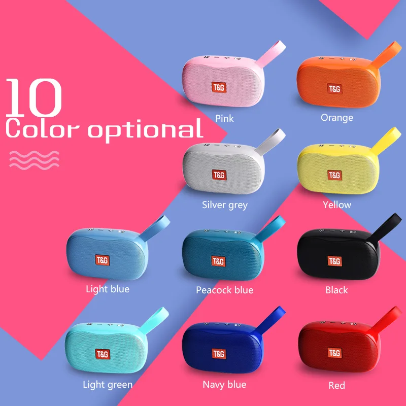 TG173 Мини портативная беспроводная колонка с Bluetooth для использования на открытом воздухе, с возможностью TWS-соединения, 3D-стерео звуком окружающего звучания, поддержкой FM и TF-карт.