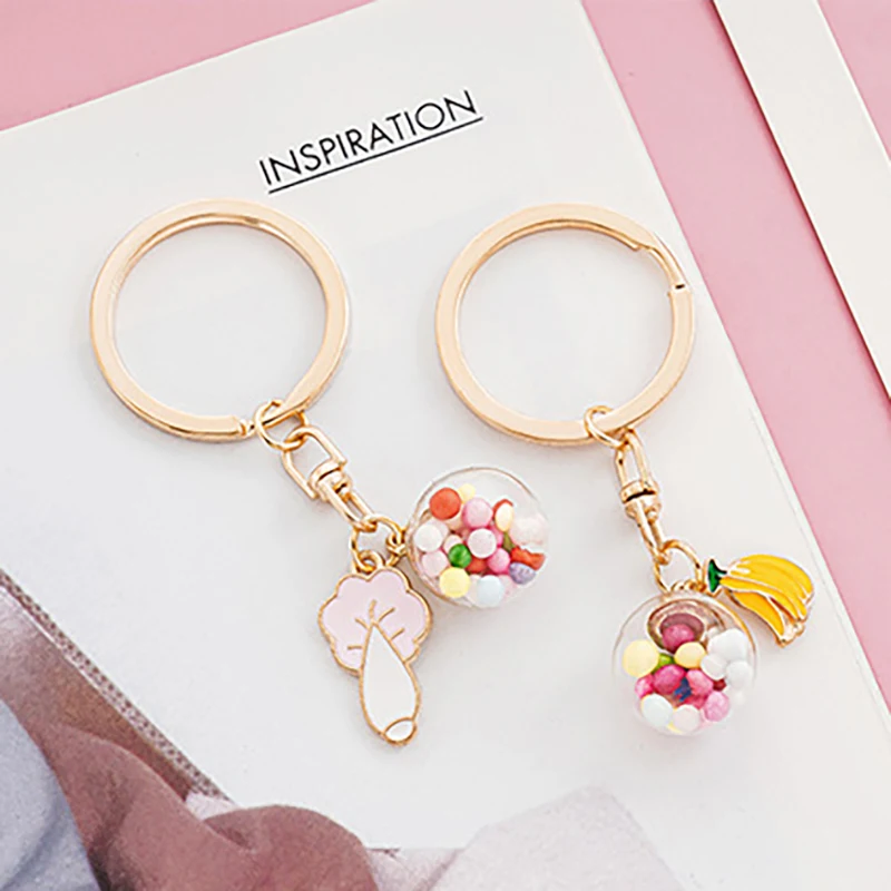 

Simple Creative Decoration Cartoon Lovely Beautiful Bag Pendant Simple Ring Ring Key Chain