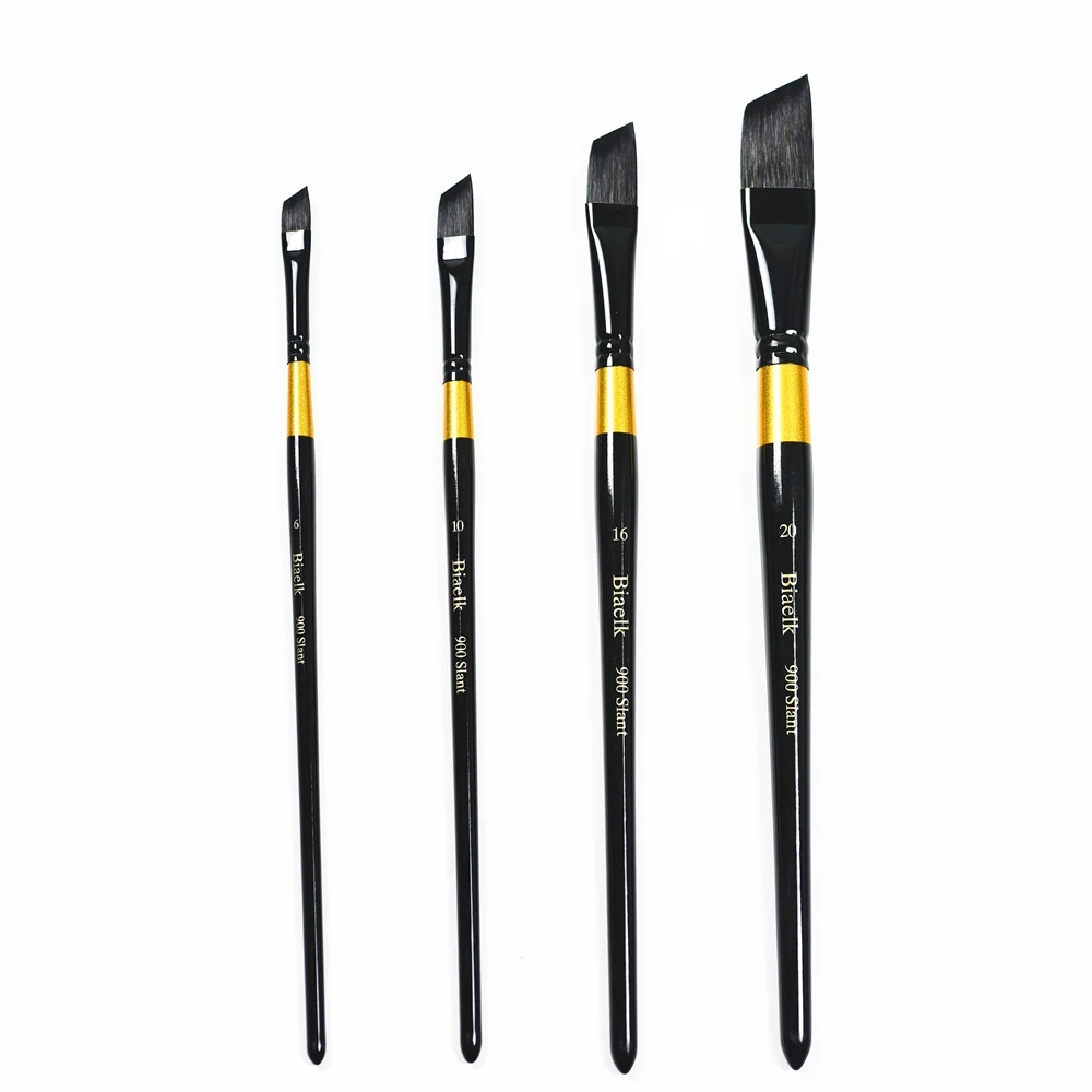 

900Slant High Quality 1PC Squirrel Hair Wooden Handle Art Supplies Watercolor Artist Brush