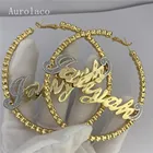 Aurolaco 80 мм Модные индивидуальные именные серьги 2020 серьги-кольца для женщин набор золотых серег дропшиппинг