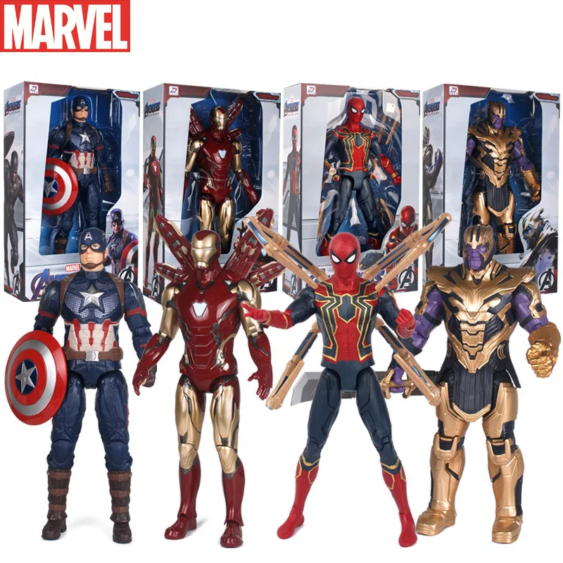 

14 дюймов, стандартная версия, Marvel, искусственная кожа, Мстители, 4 экшн-фигурки, модель детской модели, игрушки для молодежи