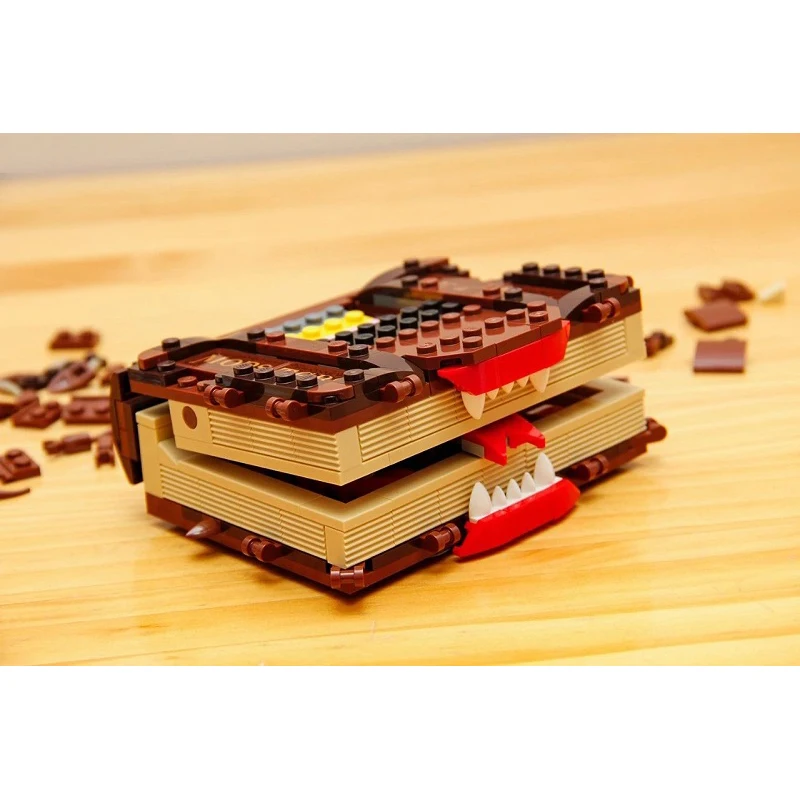 

New Monster Book of Monsters Magic School Building Blocks Construction Toys For Kids Child Gift