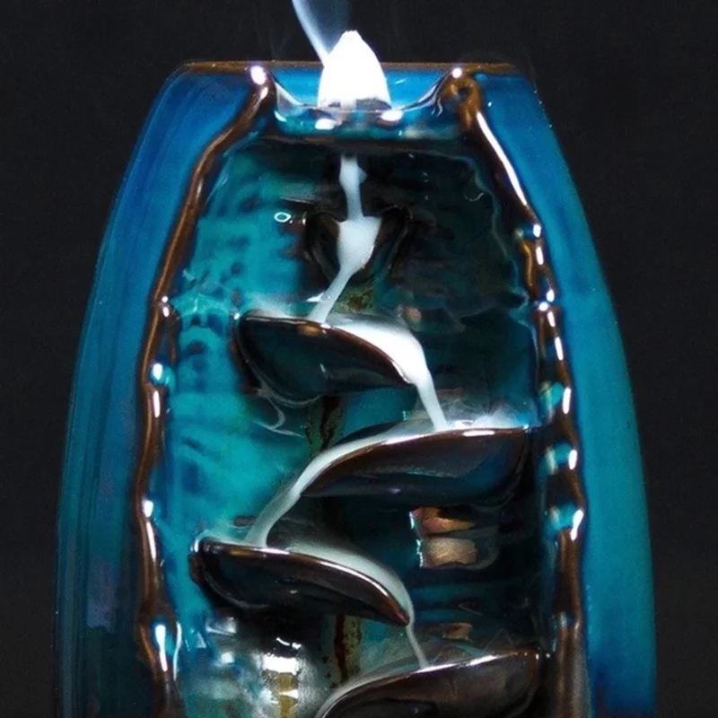 Бесплатный 20 шт Подарочный держатель ладана керамический обратный поток водопад