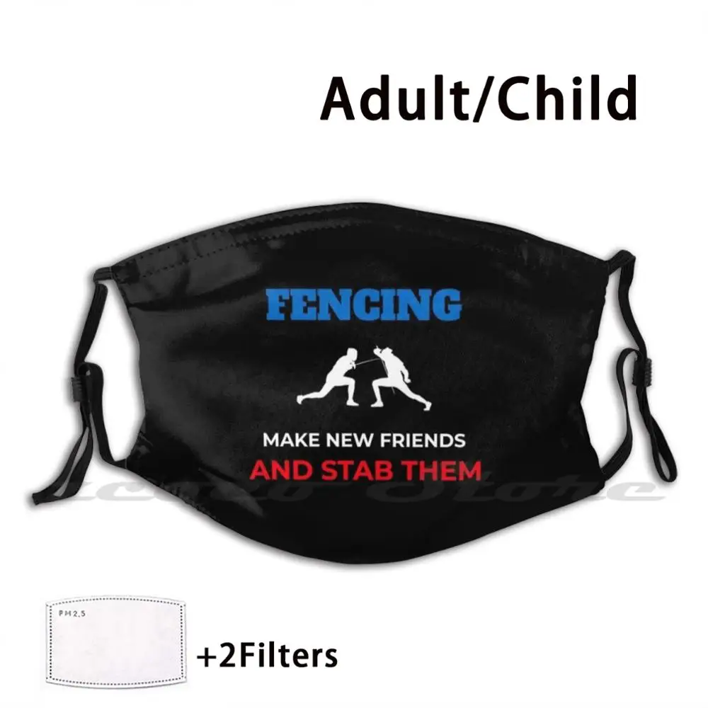 Завести новых друзей и заколоть их маска ткань многоразовый фильтр для печати