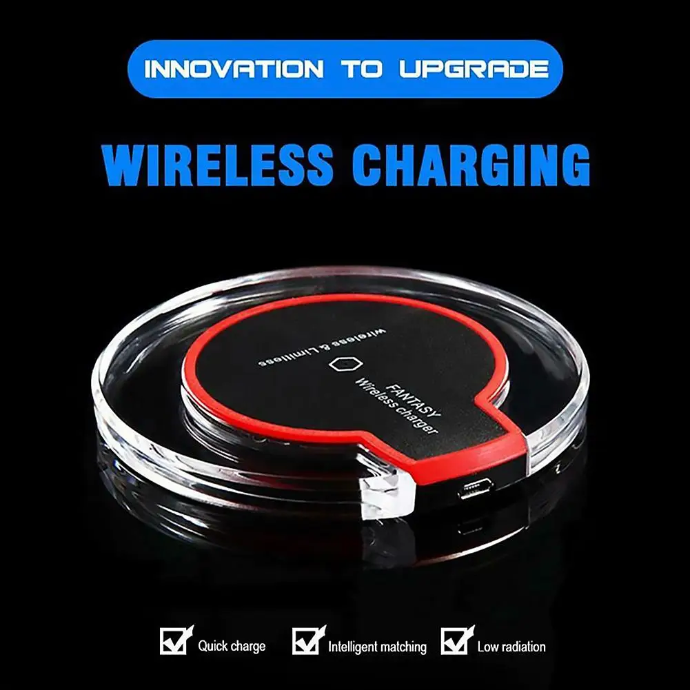 Прозрачное Беспроводное зарядное устройство K9 для телефона адаптер QI USB быстрой