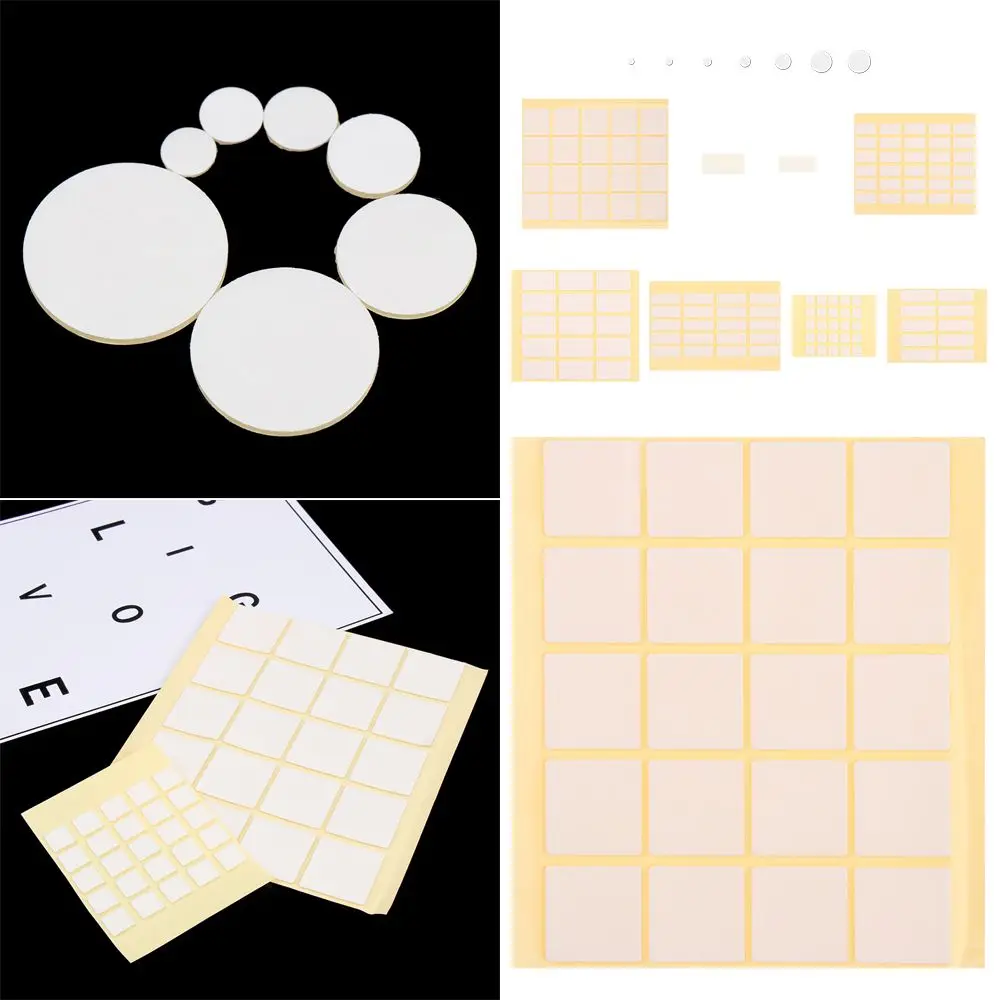 

50pcs High Quality Black Multiple Size Foam Two Sides Strong Pad Sticky Tapes Double Sided Mounting Tapes