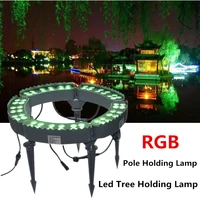 led tree holding light outdoor lamp post %e2%80%8bprojection lamp rgb automatic color change ip65 waterproof led lights for garden