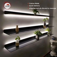 Italy Minimalist Wall Mounted LED Light Display Shelf Shape for Living Room  Kitchen Study Room