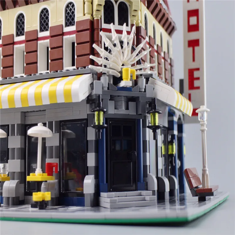 15005 16001 city Street Creator Охотники за привидениями пожарный дом штабный дом строительные блоки 10211 75827 10182 кирпичи Рождественская игрушка