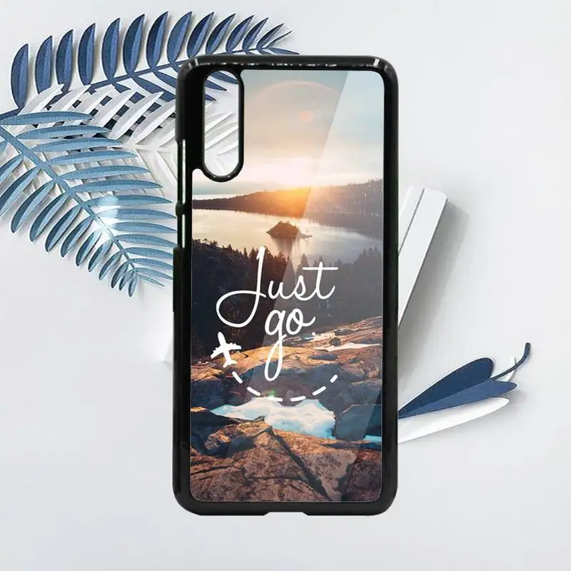

Travel mountain sea beach quotes Phone Cases PC For Samsung galaxy S note 8 9 20 10 e lite2019 plus pro ultra