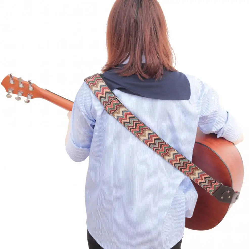 Винтажные цветочные полосы в богемном стиле гитарные ремешки с тканой вышивкой