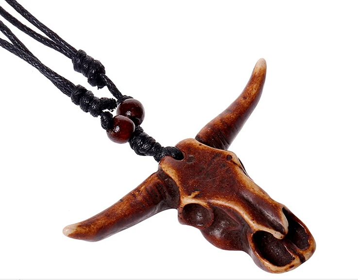 Китай модное ожерелье с волчьими зубами скульптура из смолы этнических