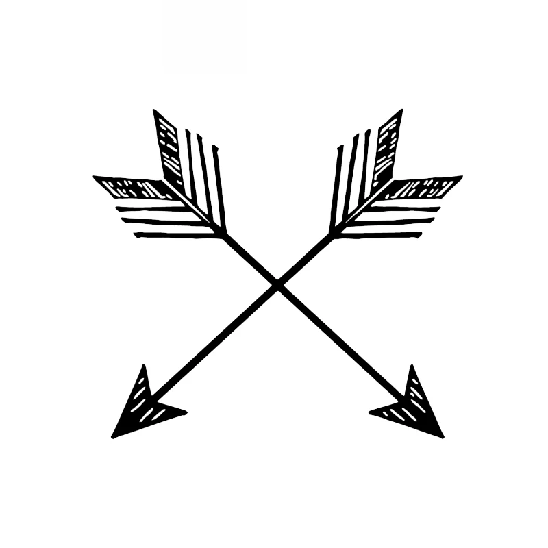

Archery Hunting Feather Stickers High Quality Car Window Decoration Personality Pvc Waterproof Decals Black/white, 14cm*12cm