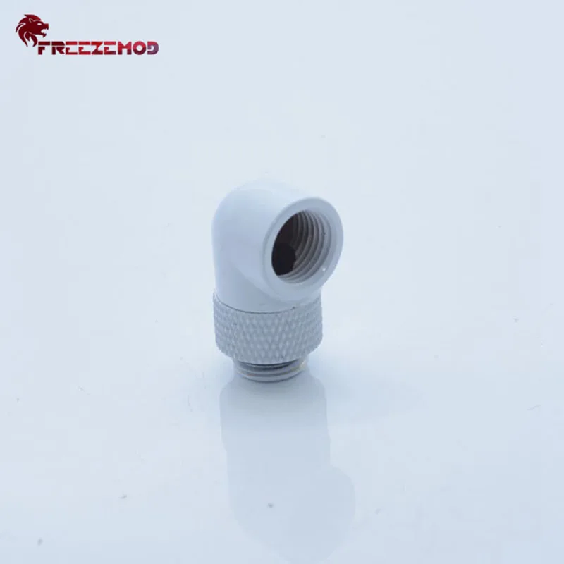 FREEZEMOD латунь серебристый/черный/белый G1/4 ''поток 90 градусов 360 Поворотный
