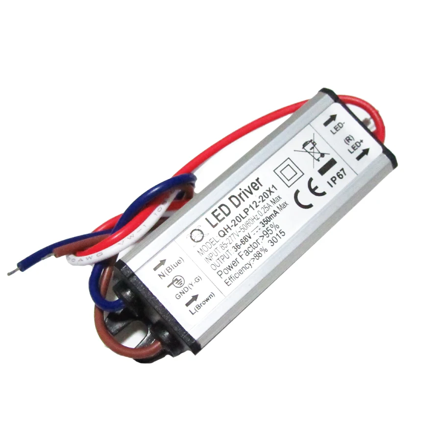 5 шт. 12-20x1w 12 Вт 15 20 хит продаж DC30-68V Водонепроницаемый светодиодный драйвер 280mA 300mA