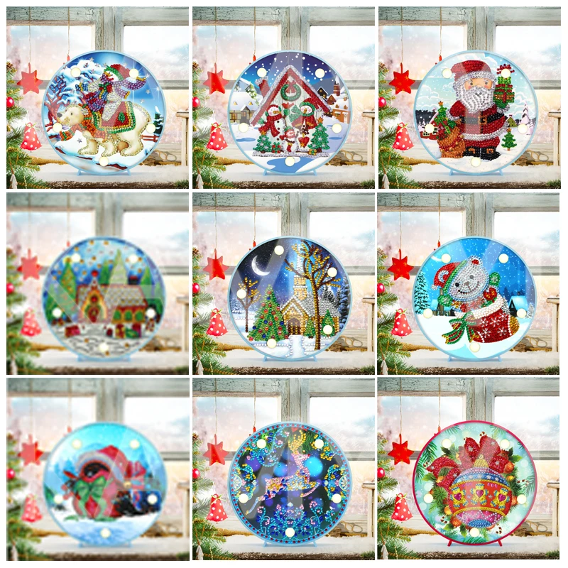 

NEW Diamond Painting LED Lamp Light 5D Diamond Embroidery Sale Landscape DIY Diamond Mosaic Christmas Gift Craft