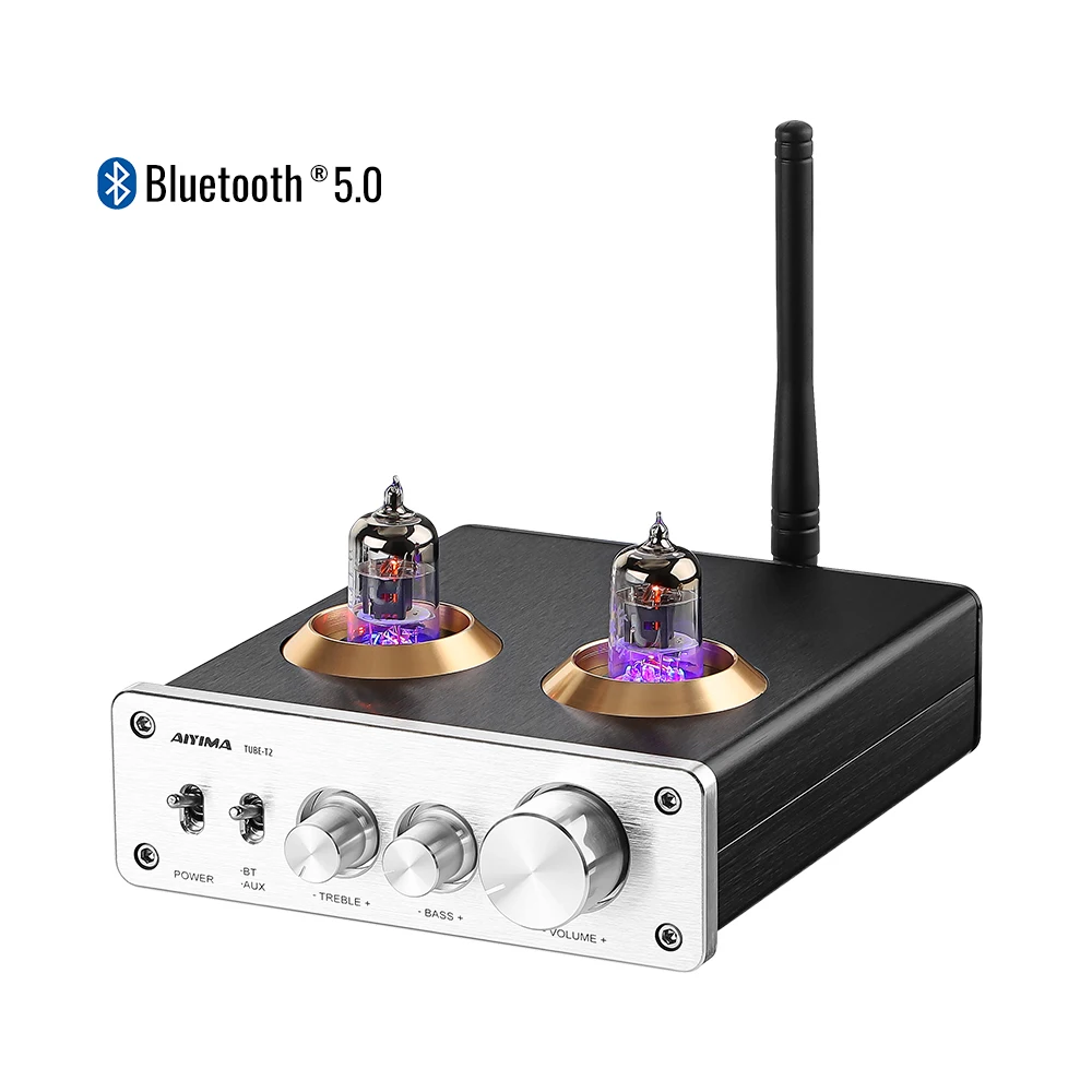 

AIYIMA 6J1 Tube Amplifier Preamplifier HiFi Bluetooth 5.0 Preamp Audio AMP With Treble Bass Tone Adjustment Home Sound Theater