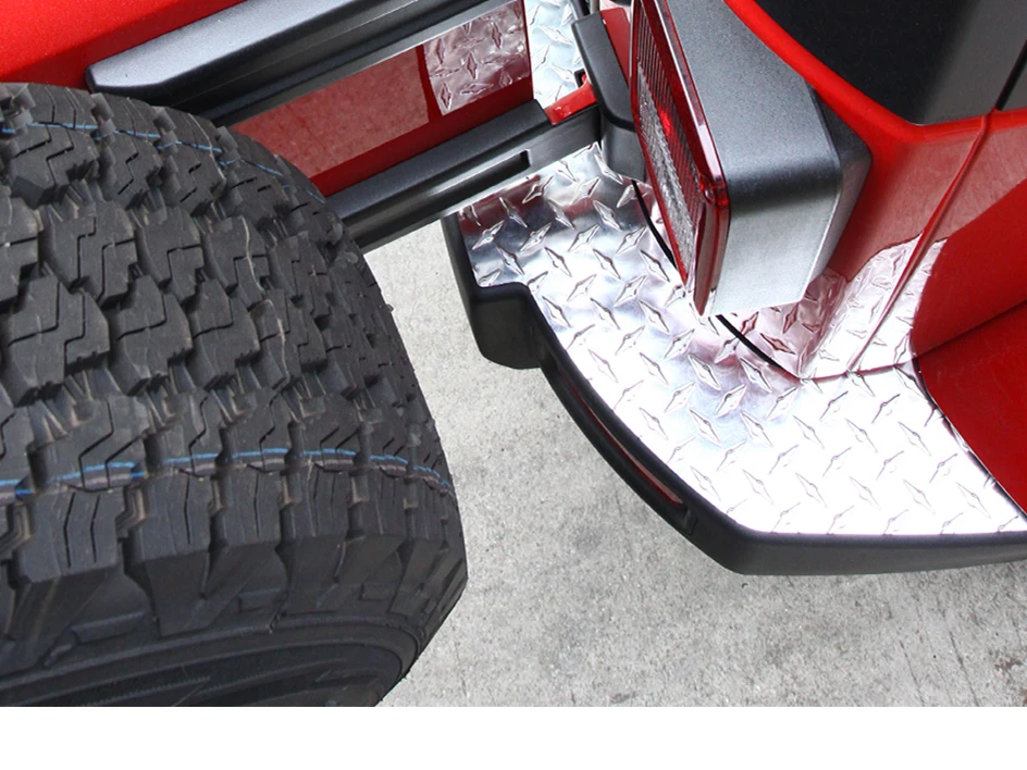 SHINEKA задняя защитная накладка для Jeep Wrangler JK 2007- Автомобильная задняя дверь порога защитная пластина для Jeep Wrangler JK