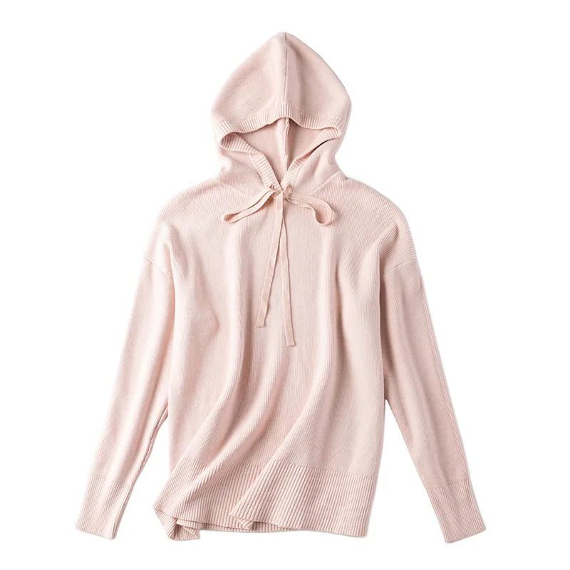 

Thickening of new fund of 2018 autumn winters with hooded sweater sets women long sleeve code show thin big sweater