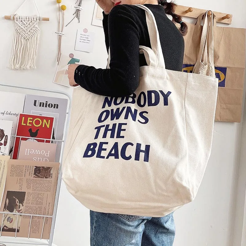 

Ladies Handbags Big Capacity Cloth Totes Shoulder Bag Cotton Shopping Women Eco Reusable Shopper Bags Women messenger Bag