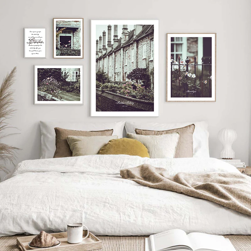 

Scandinavian Floral Vintage Yard Wall Art Poster Nordic Photography Print Nature Landscape Painting Picture Modern Home Decor
