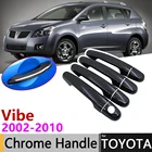 Черное углеродное волокно наружная дверная ручка Крышка для Pontiac Vibe 2003  2010 2004 2007 2009 автомобильные аксессуары наклейки отделка Набор Хром