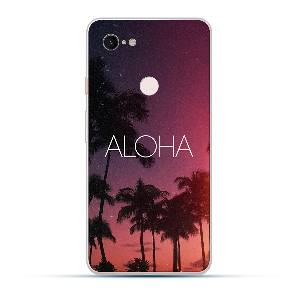 

ciciber Sunset beach Coconut tree Case for Google Pixel 4 3 XL Soft Silicone TPU Cover for Google Pixel 2 3a XL Funda Cover Capa