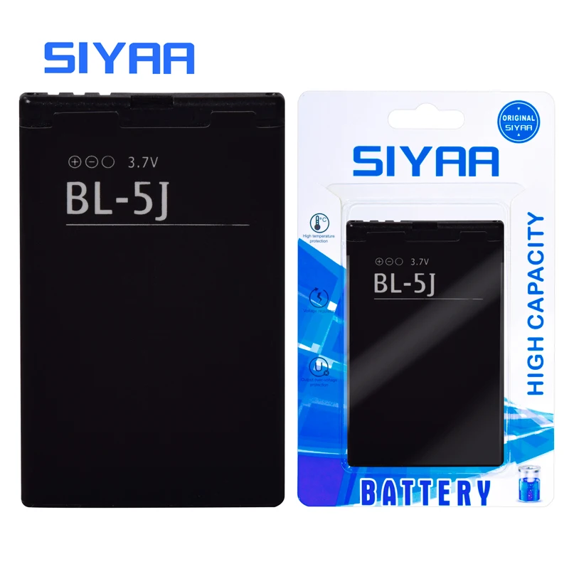 BL-5J SIYAA телефон Батарея BL-4C BL-5C BL-4B BL-5B BL-5J BV-5JW для Nokia 6100 6300 6260 6136S 2630 5070 C2-01 BL 4C BL 5C BL5C Батарея - Цвет: BL-5J