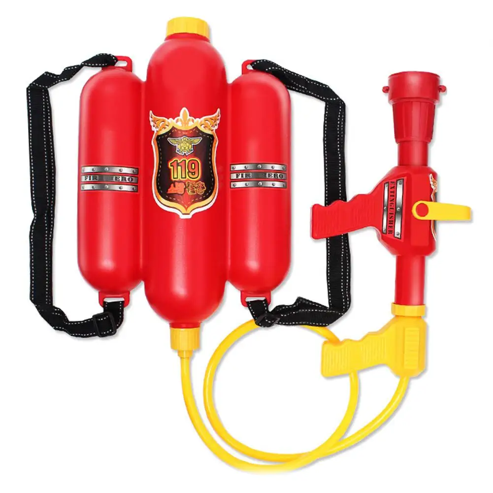 

Fireman Cosplay Backpack Water Spray Nozzle Extinguisher Outdoor Sports Kids Toy