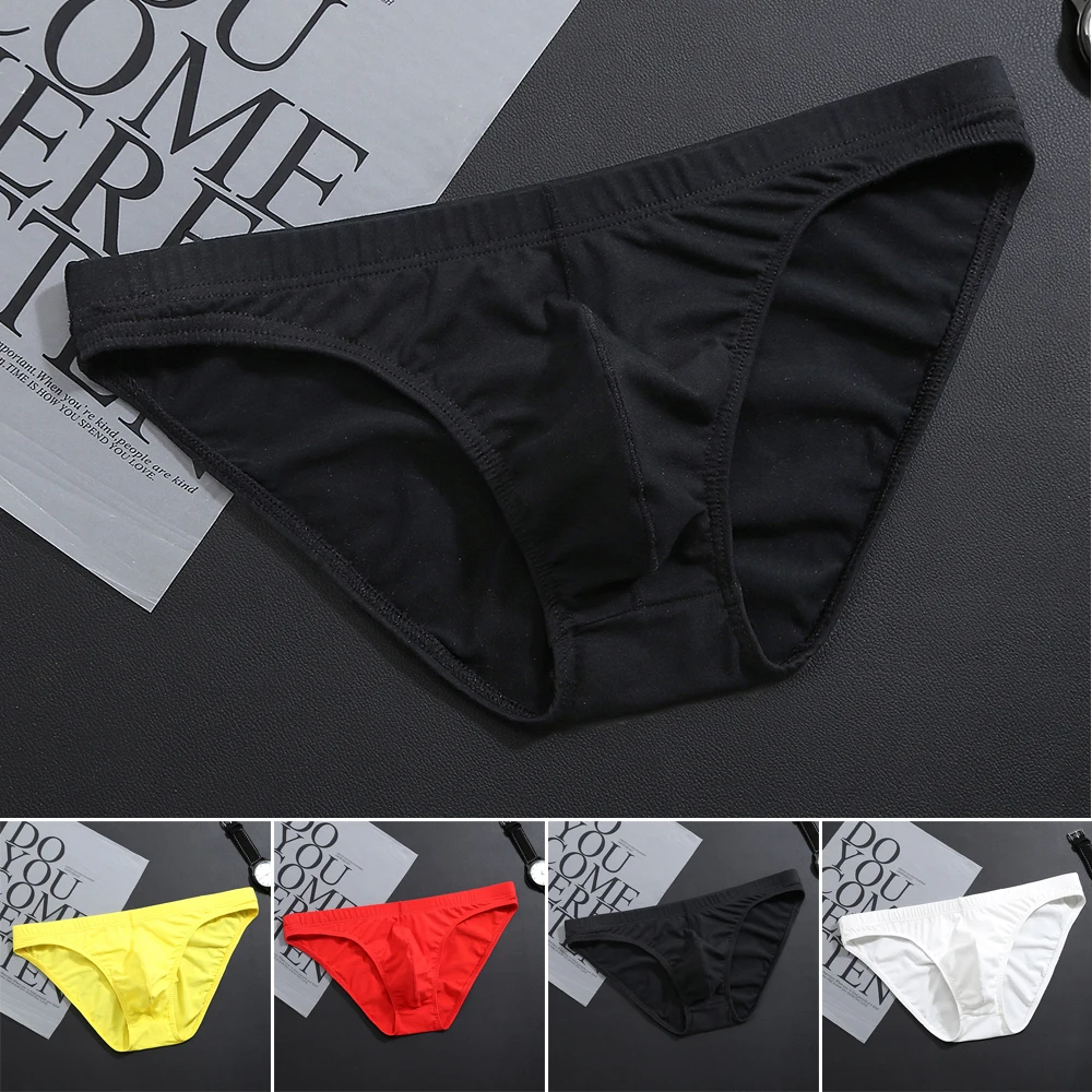 Men's Sexy Comfortable Breathable Low-Rise U-Convex Briefs Underwear Underpants Soft Mini Sexy Briefs Men's