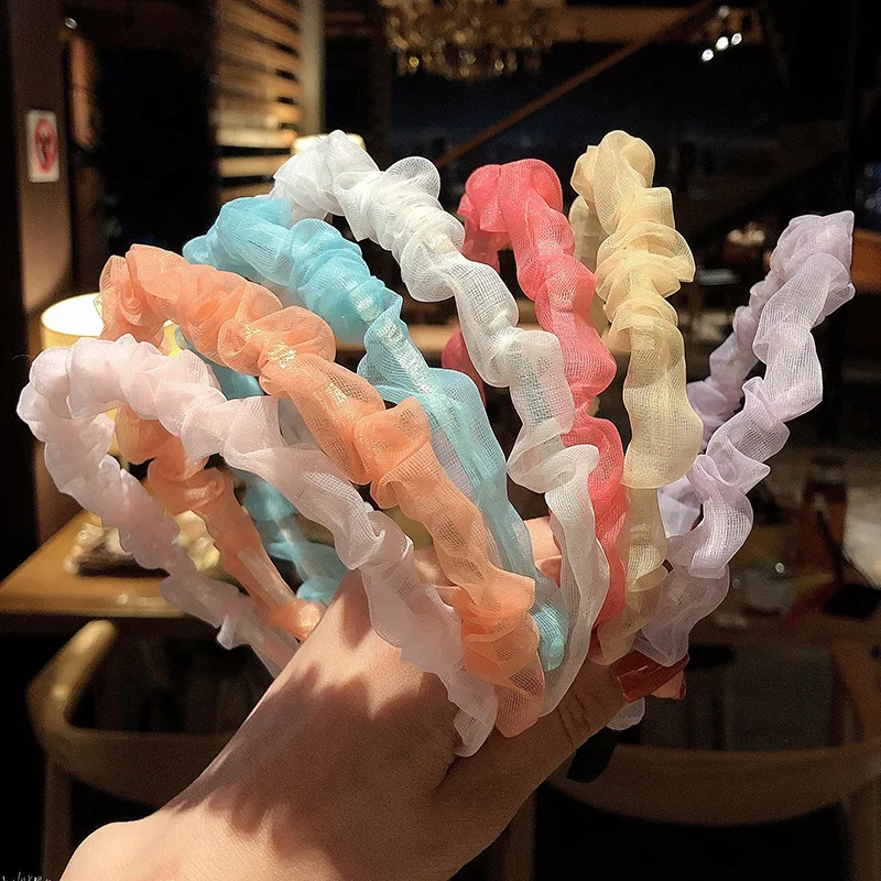 Женская сетчатая повязка для волос Ruoshui обруч в Корейском стиле ободок девочек