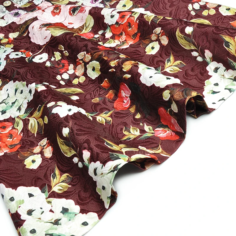 

2021 SPRING FLORAL PRINT RUFFLE LONG SLEEVE DRESS