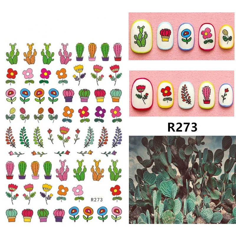 1 лист стикеров для ногтей с изогнутыми полосками наклейки клубничными цветами 3d