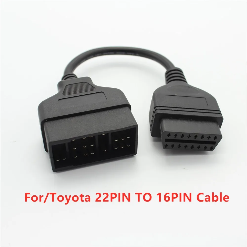 

car OBDII cable For Toyota OBD Connect 22pin Male to OBD2 DLC 16 Pin 16pin Female Connection Adapter Diagnostic tool Cables