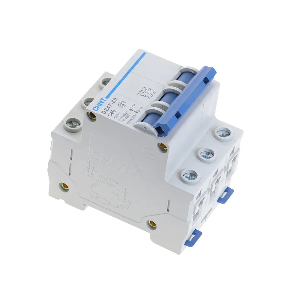 CHNT MCB мини бытовой автоматический выключатель типа C DZ47-60 3 Pole 4Amp 400V