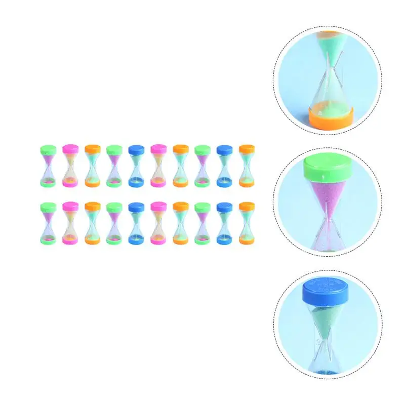 

20Pcs Practical Creative Durable Convenient Delicate Desktop Hourglasses for Home