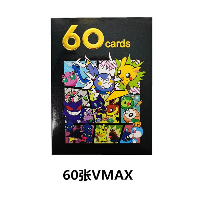 Caja de Cartas coleccionables de Pokemon Vmax, lote de 60 unids/caja de tarjetas coleccionables en ingl&eacute;s brillante, regalo de juguetes TAKARA TOMY-5